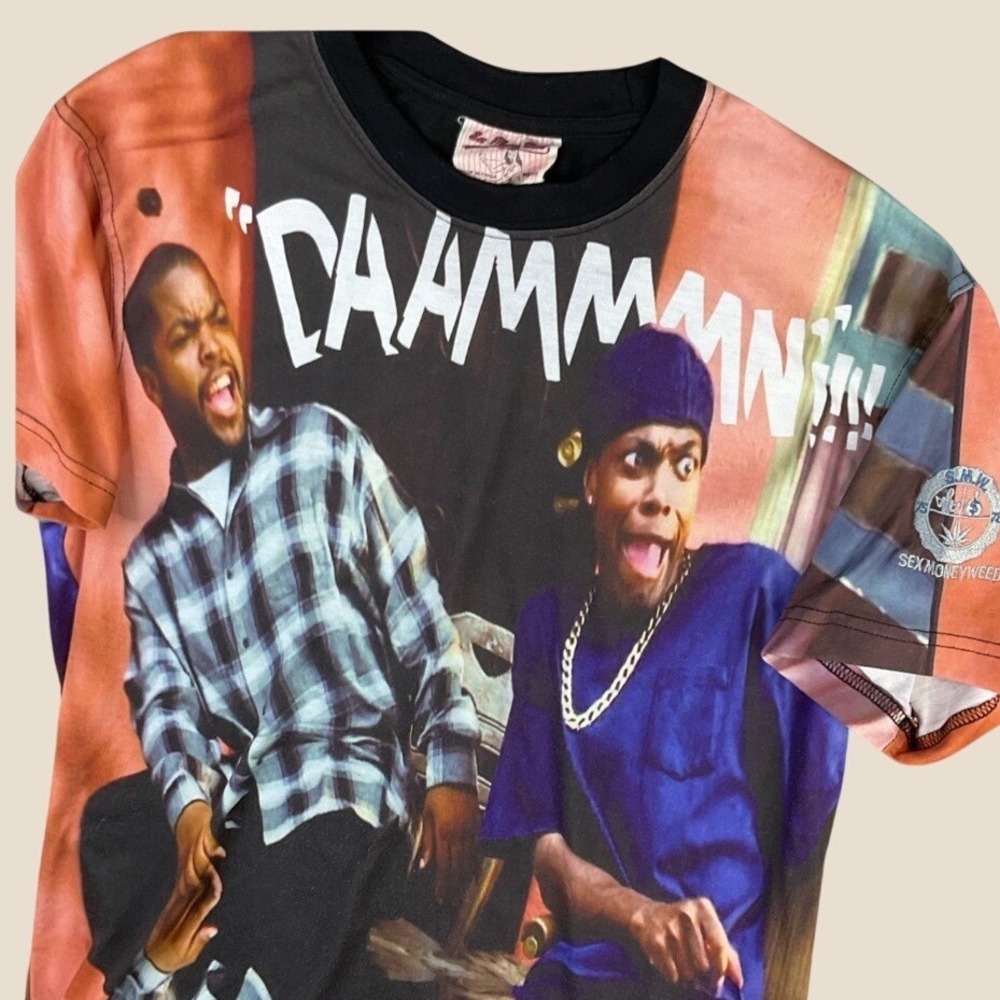 Sex Money Weed Friday Movie Daammnnn All Over Print T-Shirt Mens Medium SMW